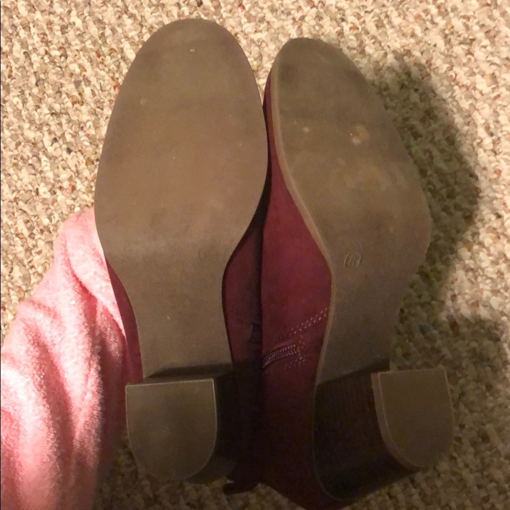 Booties, maroon - Picture 3 of 4